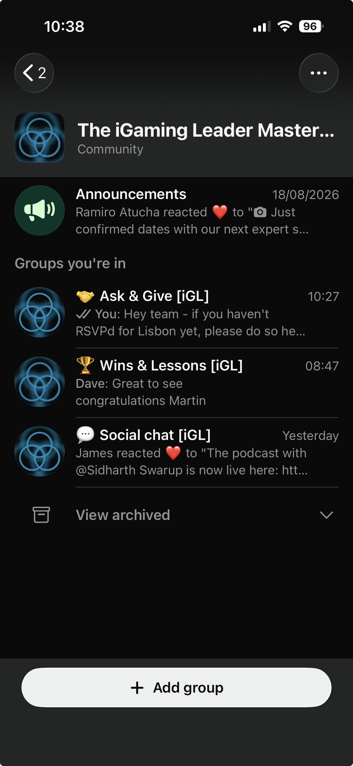The iGaming Leader WhatsApp community